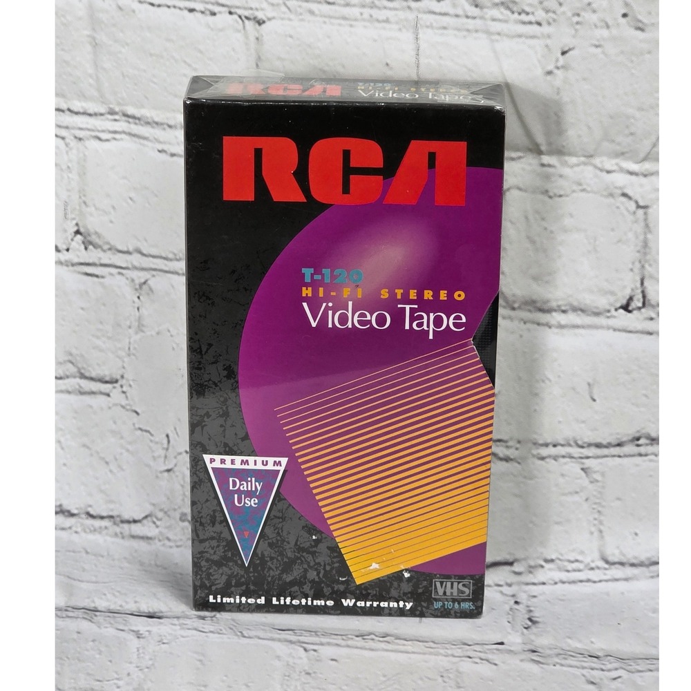 RCA T-120 Hi-Fi Stereo Video Tape Premium Daily Use‎ VHS Sealed Limited Warranty